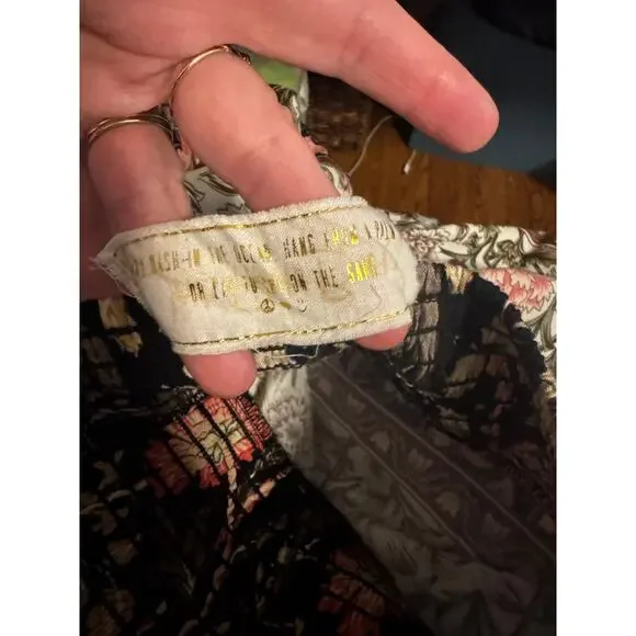 Jen’s Pirate Booty Maxi Skirt Small Boho Floral Tiered India Viscose 42” Length - Picture 7 of 8